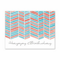 Red Watercolor Pattern Economy Birthday Card - White Unlined Envelope
